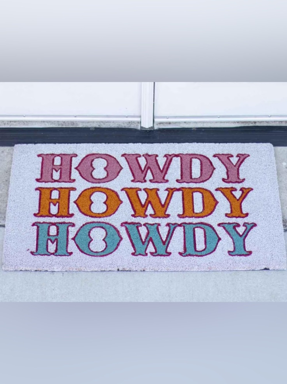 Welcome 'Howdy' Multicolor Door Mat